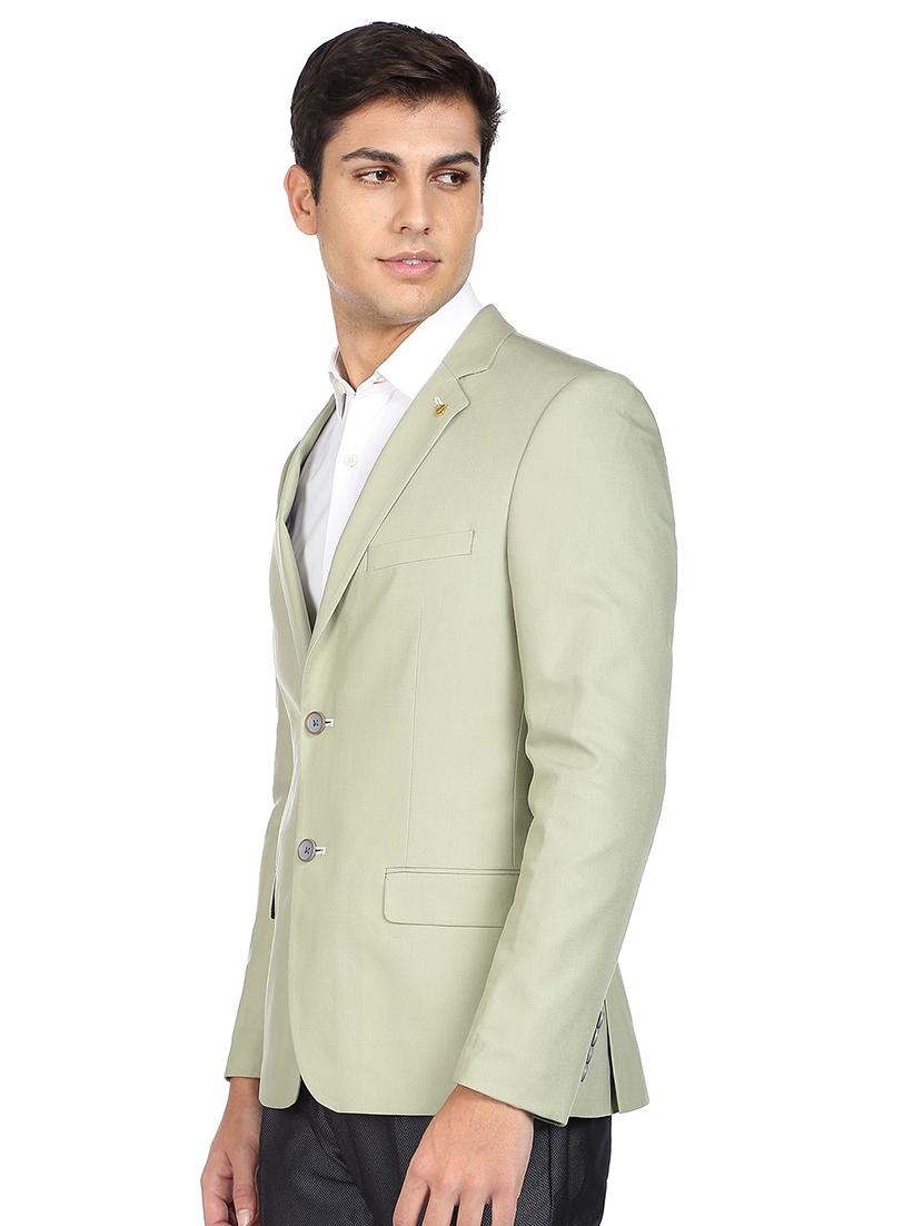 green solid formal blazer - 18742788 -  Standard Image - 1