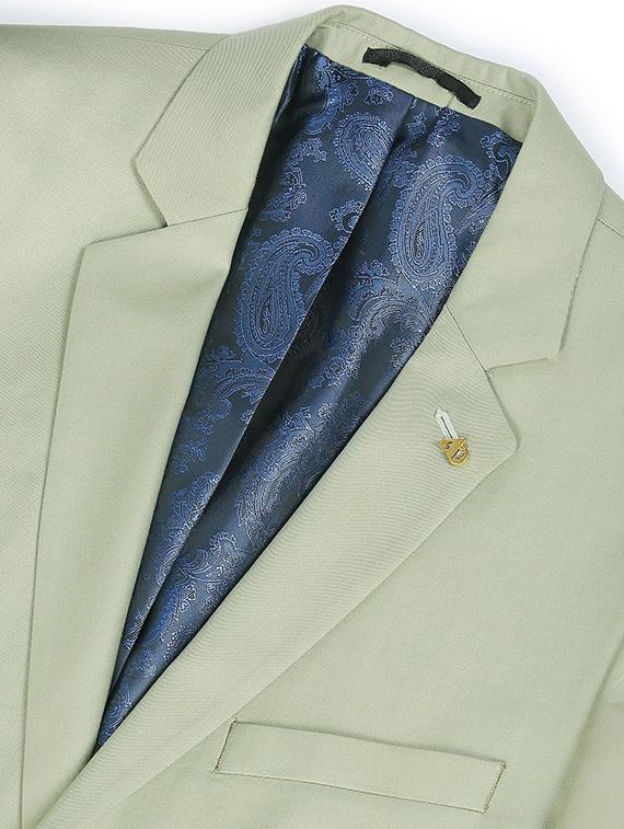 green solid formal blazer - 18742788 - Standard Image - 4