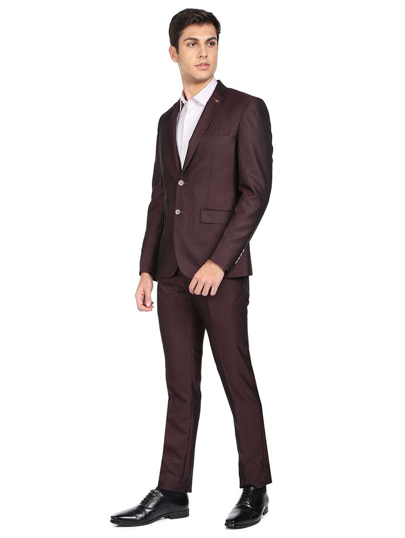 brown solid formal blazer - 18742941 -  Standard Image - 1