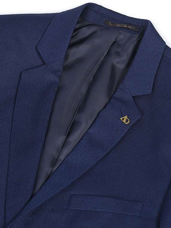 navy blue solid suit set - 18742945 -  Standard Image - 4