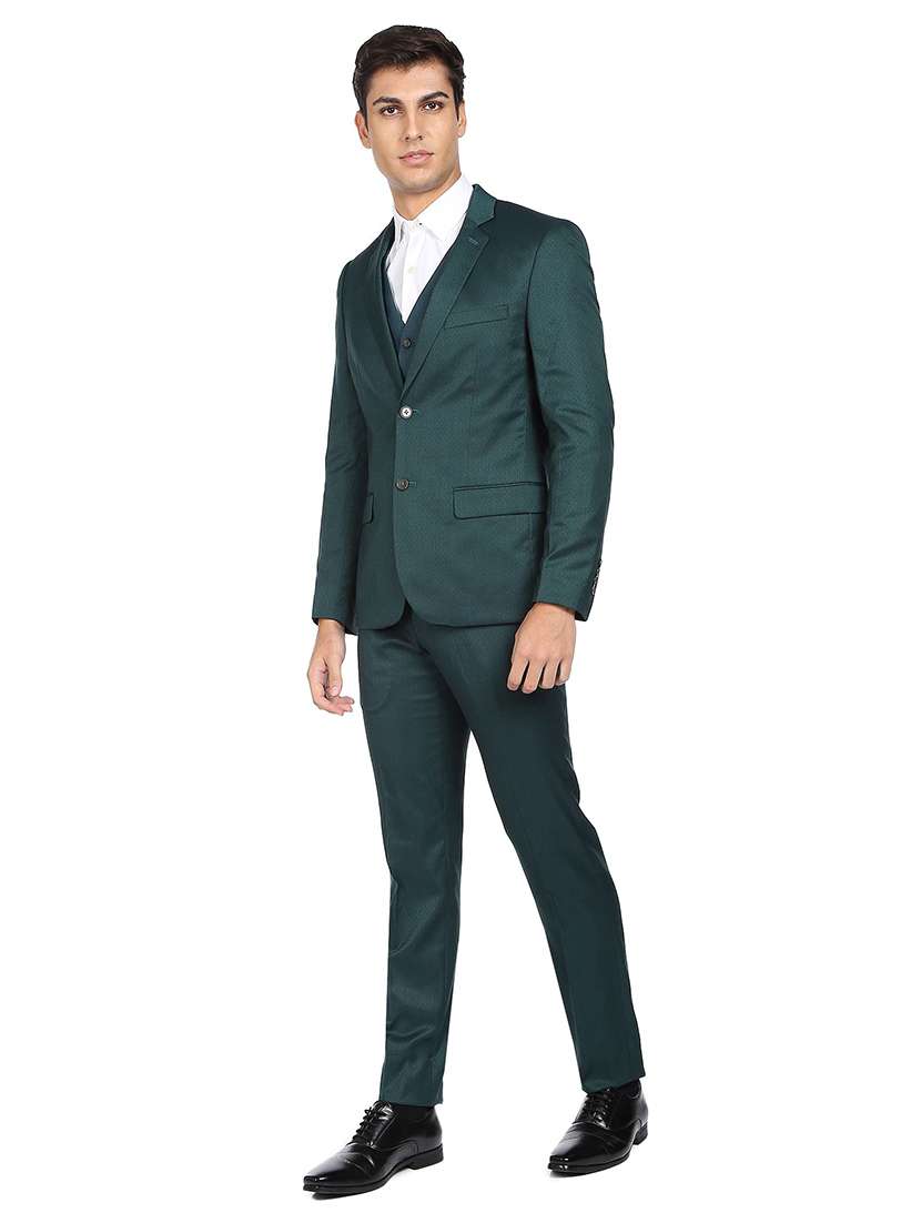 green blue solid suit set - 18742946 - Standard Image - 1