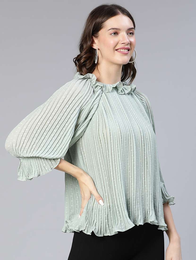 women's straight round neck top - 18743108 -  Standard Image - 1