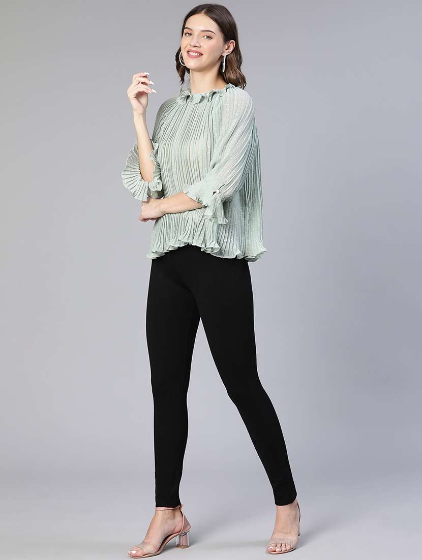 women's straight round neck top - 18743108 -  Standard Image - 4