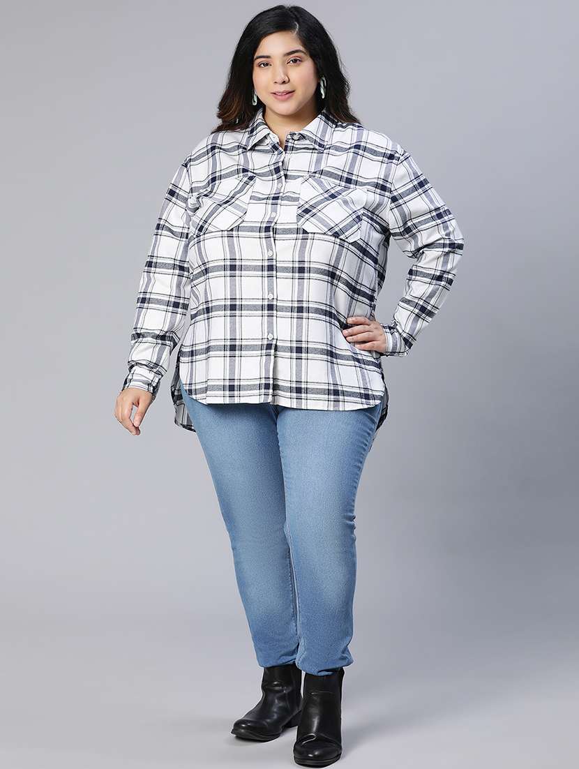 white cotton plus shirt - 18743287 - Standard Image - 4