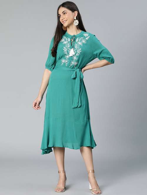 women's belted knee length dress - 18743611 -  Standard Image - 0
