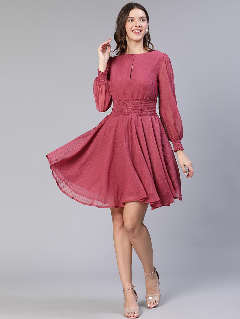 women's fit & flare striped dress - 18743612 - Standard Image - 4
