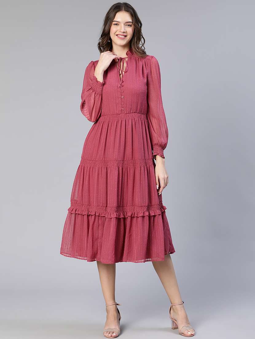 women's tiered dress striped dress - 18743619 -  Standard Image - 1