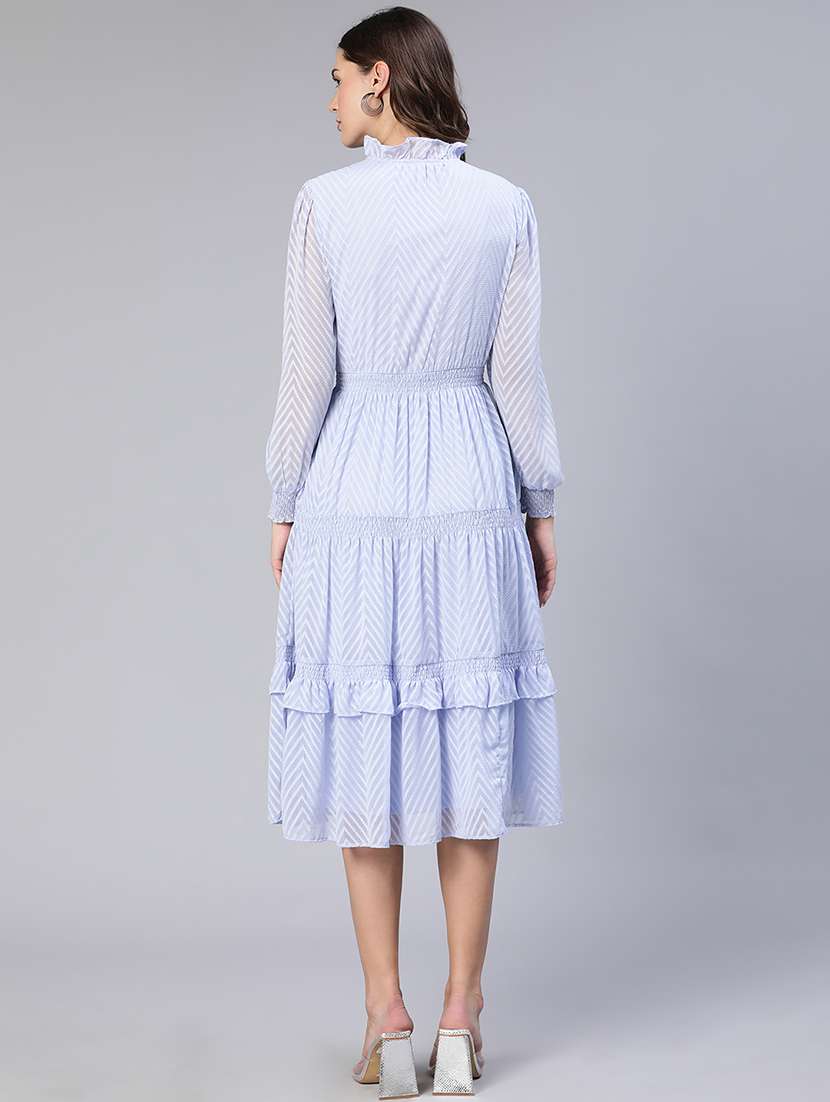blue polyester midi dress - 18743620 -  Standard Image - 4