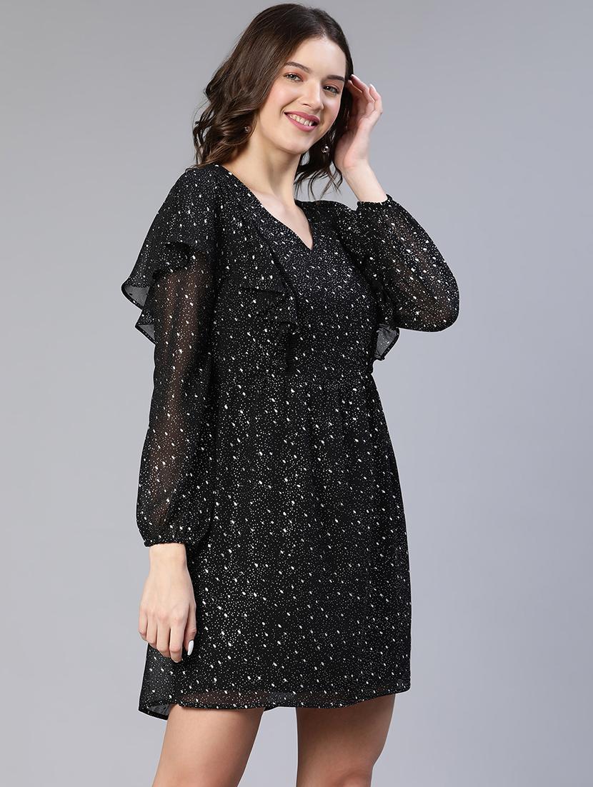women's fit & flare printed dress - 18743624 -  Standard Image - 1