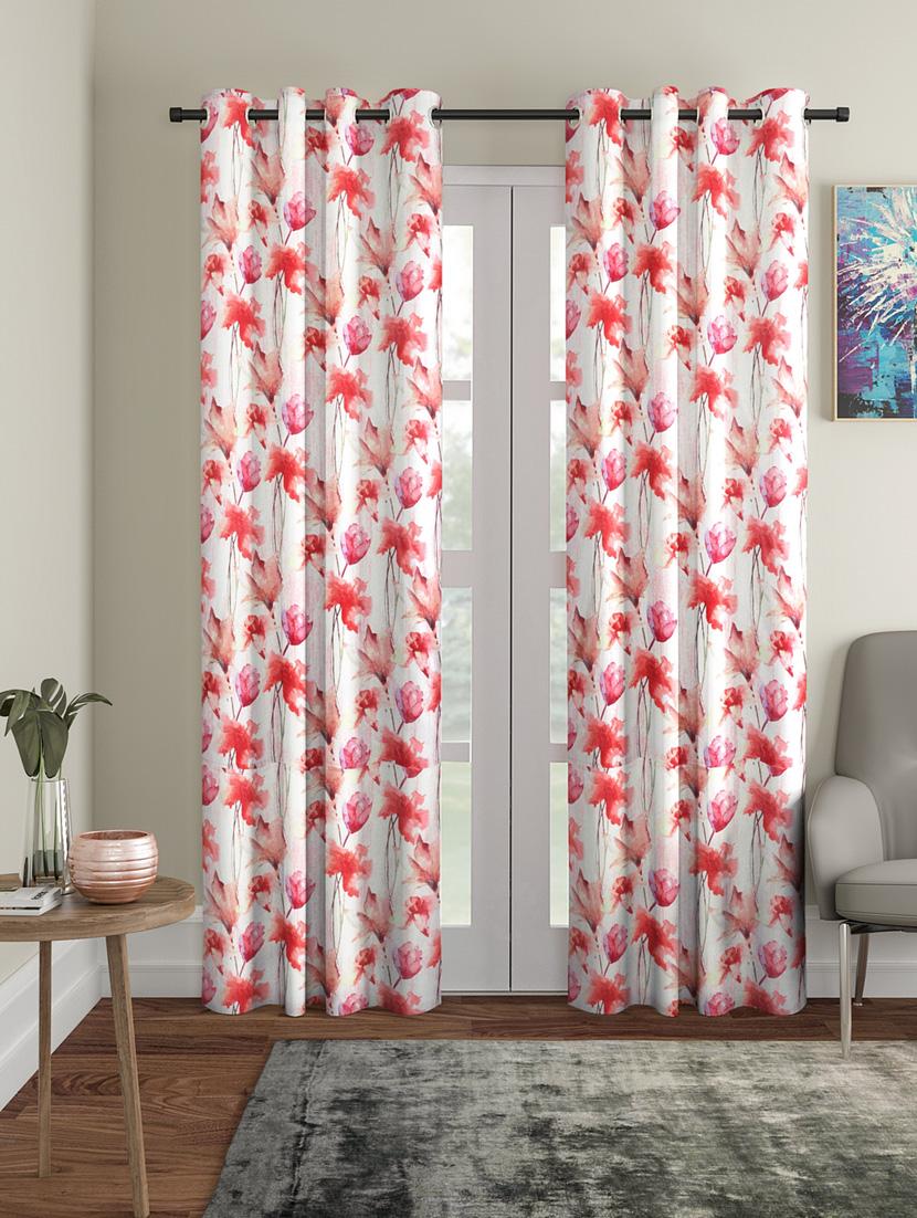 home sizzler abstract flower polyester semi-transparent curtains - 18743651 - Zoom Image - 0