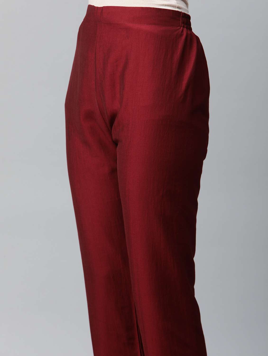 red chiffon kurta pant set - 18743714 - Standard Image - 4