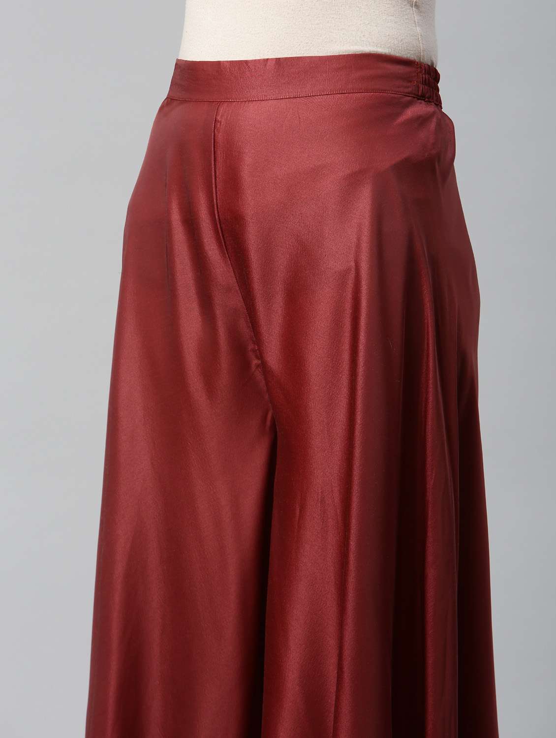 peach satin kurta palazzo set - 18743728 - Standard Image - 4