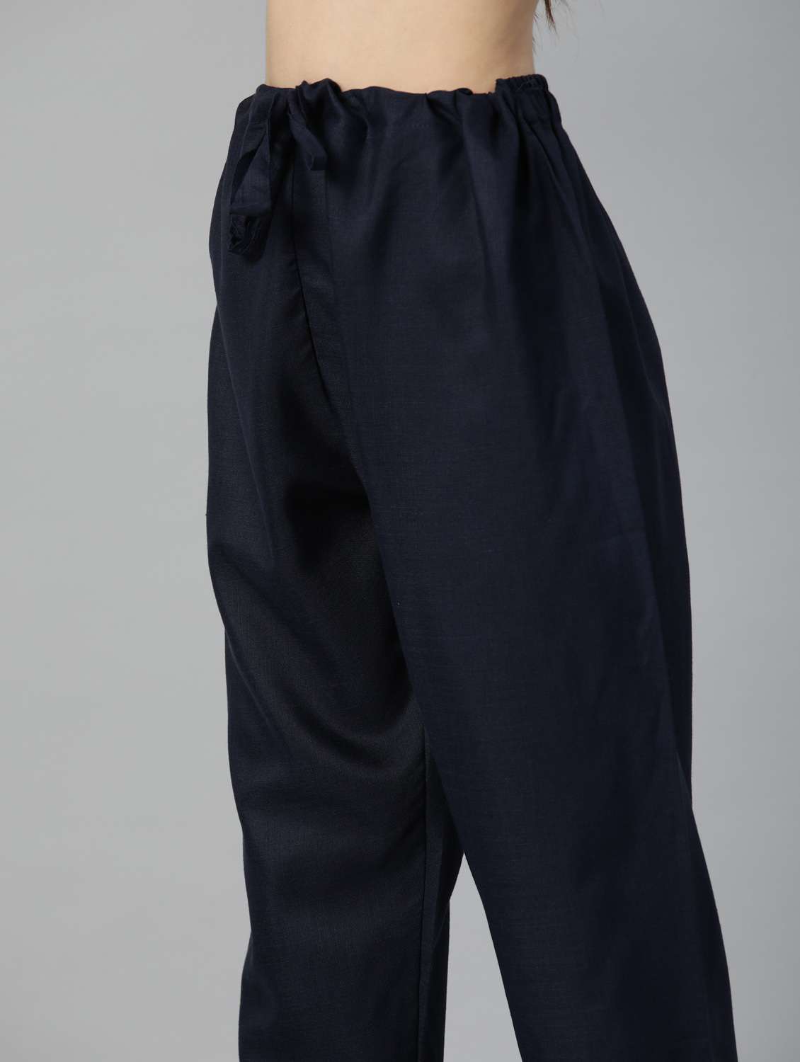 navy cotton kurta pant set - 18743754 - Standard Image - 4