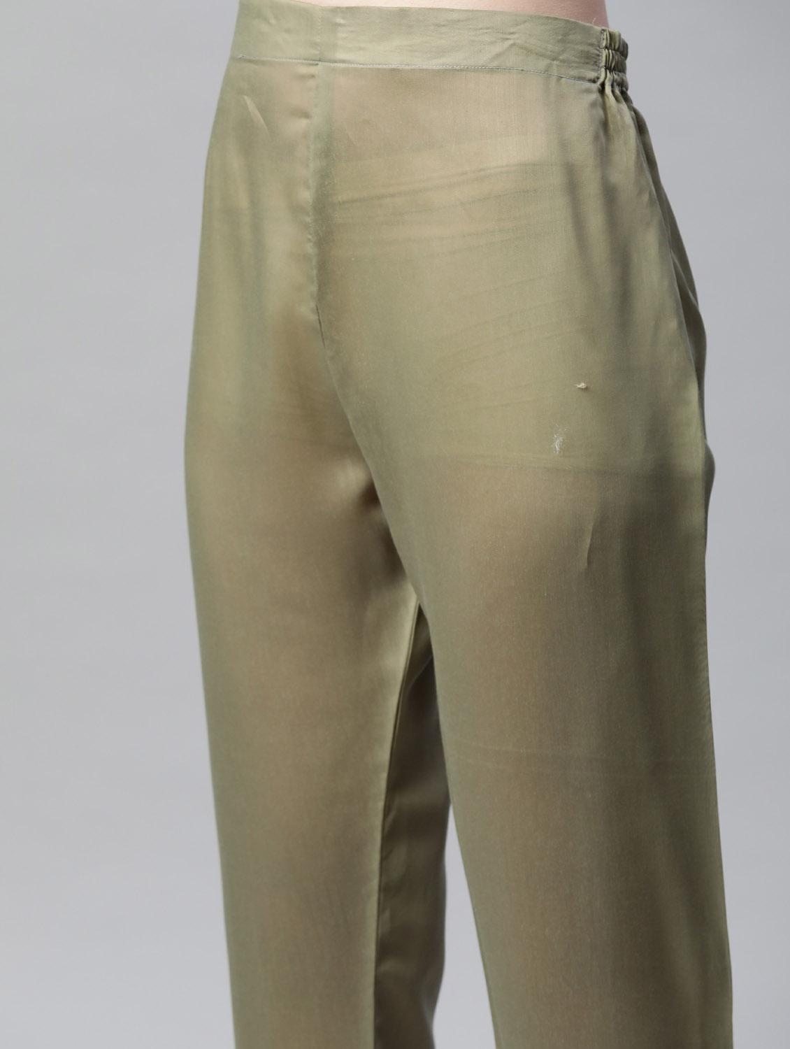 green kurta pant set with dupatta - 18743806 - Standard Image - 4