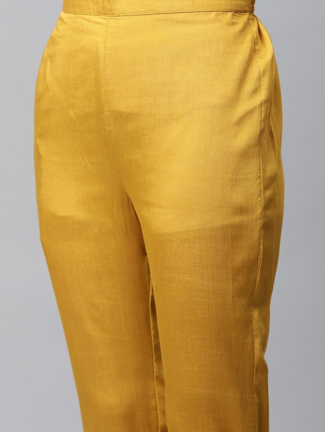 yellow kurta pant set with dupatta - 18743829 - Standard Image - 4