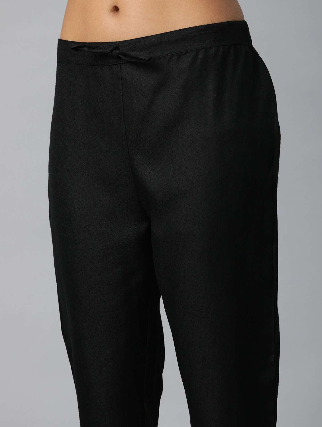 black kurta pant set with dupatta - 18743840 - Standard Image - 4