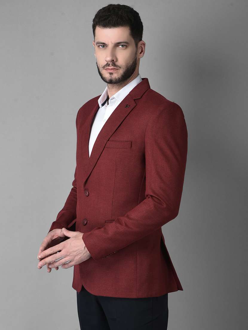 red solid casual blazer - 18743867 -  Standard Image - 1
