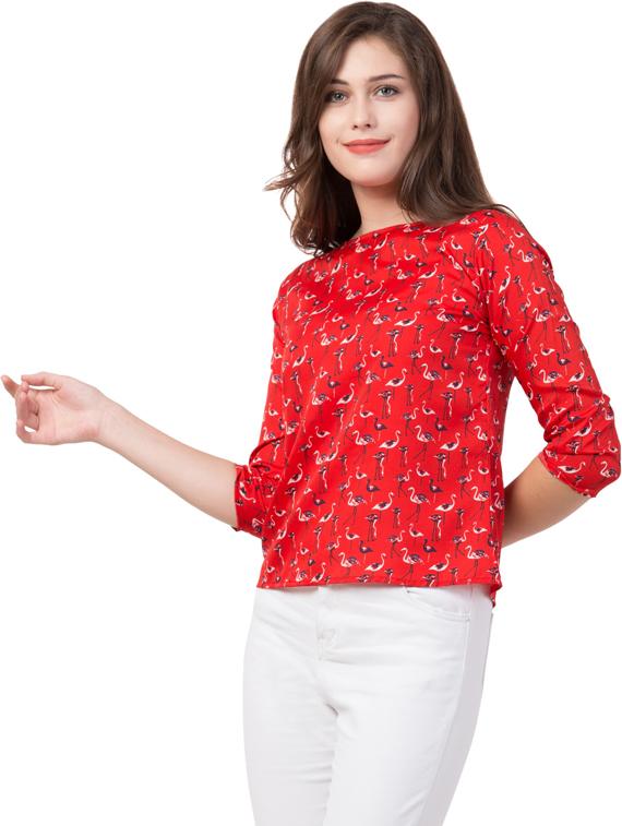 orange chiffon regular top - 18743899 - Standard Image - 1