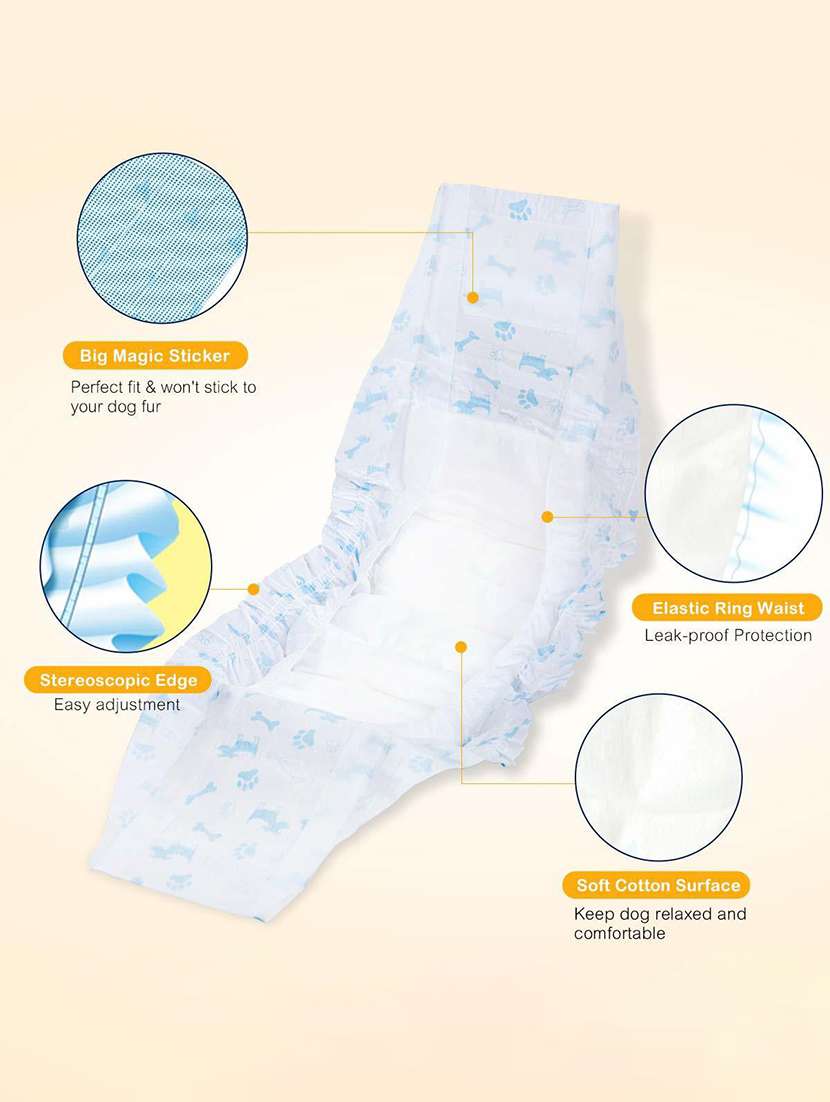 white cotton. fiber disposable pet diaper - 18748023 -  Standard Image - 1