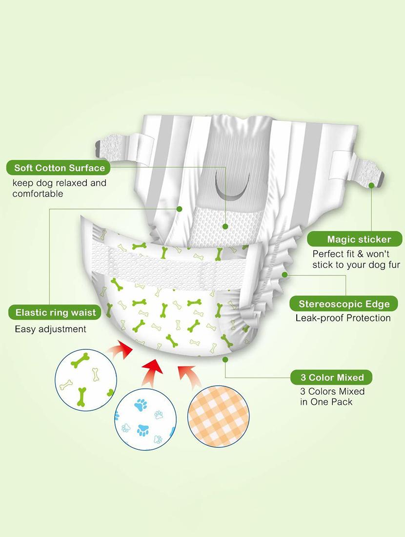 white polypropylene disposable pet diaper - 18748058 - Standard Image - 4