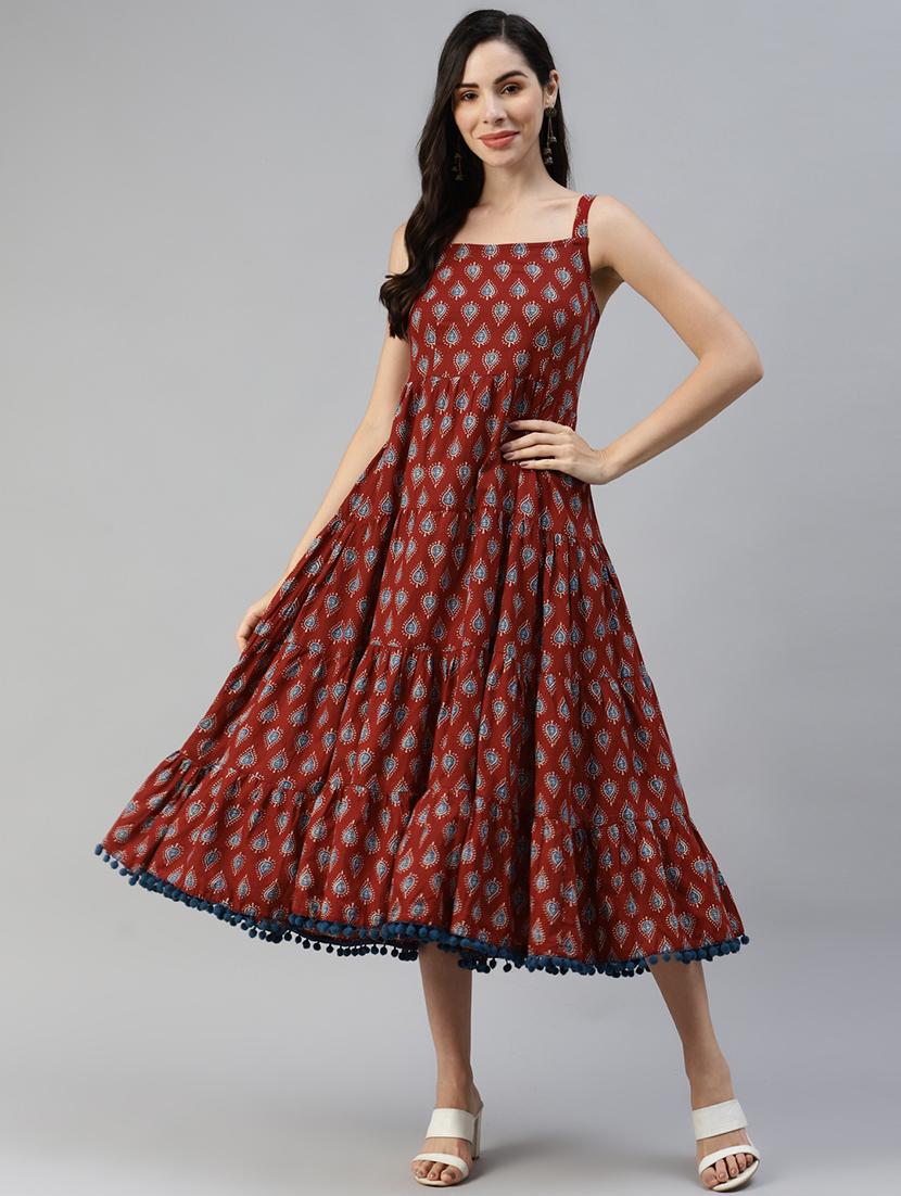 women's printed tiered dress - 18750812 -  Zoom Image - 0