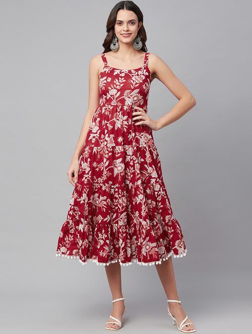 women's tiered floral dress - 18750814 - Standard Image - 0