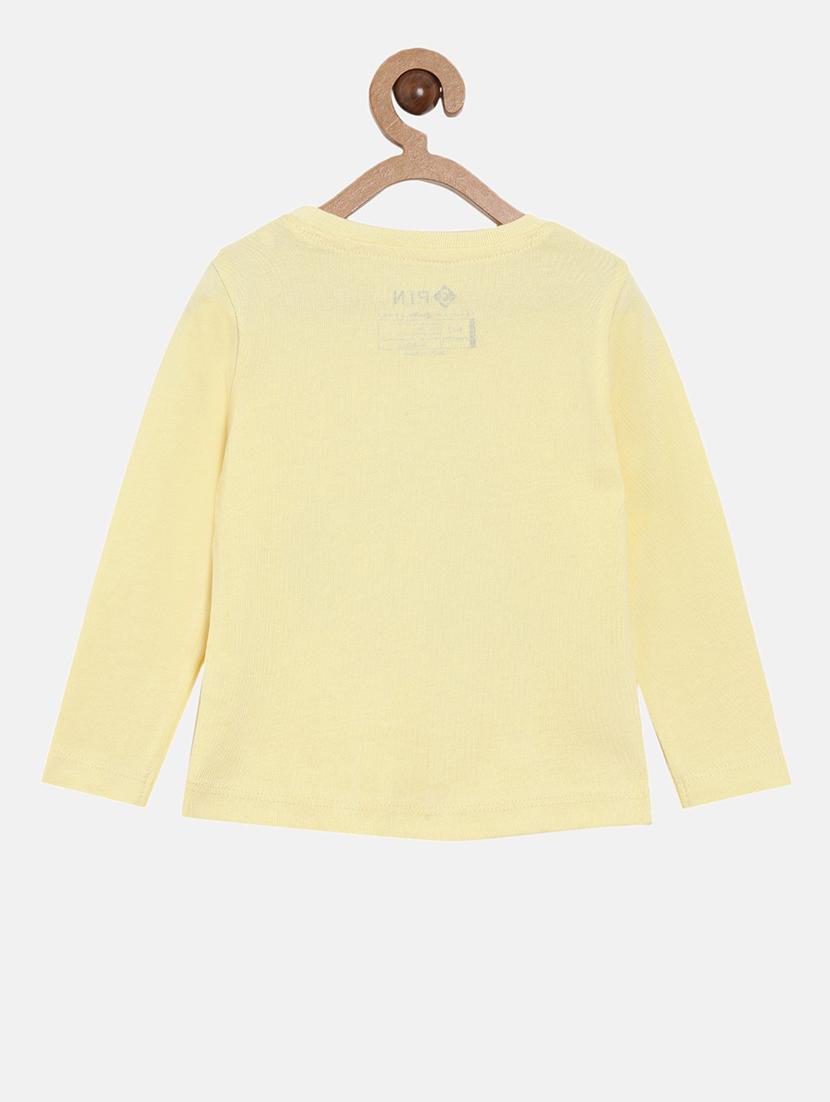 yellow printed round neck t-shirt - 18751003 -  Standard Image - 1
