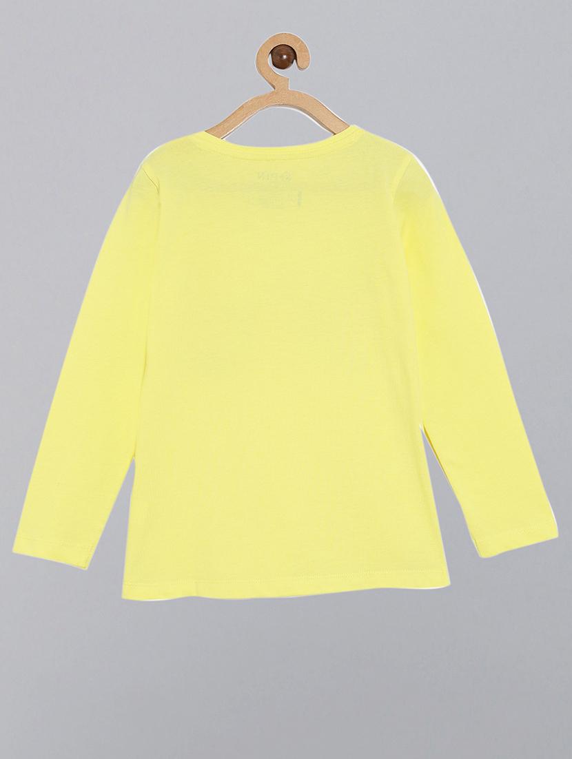 yellow printed round neck t-shirt - 18751004 - Standard Image - 1