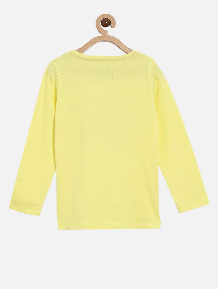 yellow printed round neck t-shirt - 18751011 - Standard Image - 1