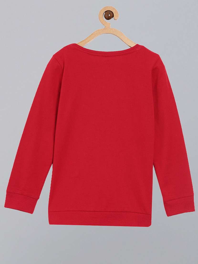 red printed round neck t-shirt - 18751012 -  Standard Image - 1