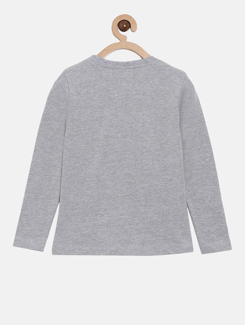 grey printed round neck t-shirt - 18751025 - Standard Image - 1