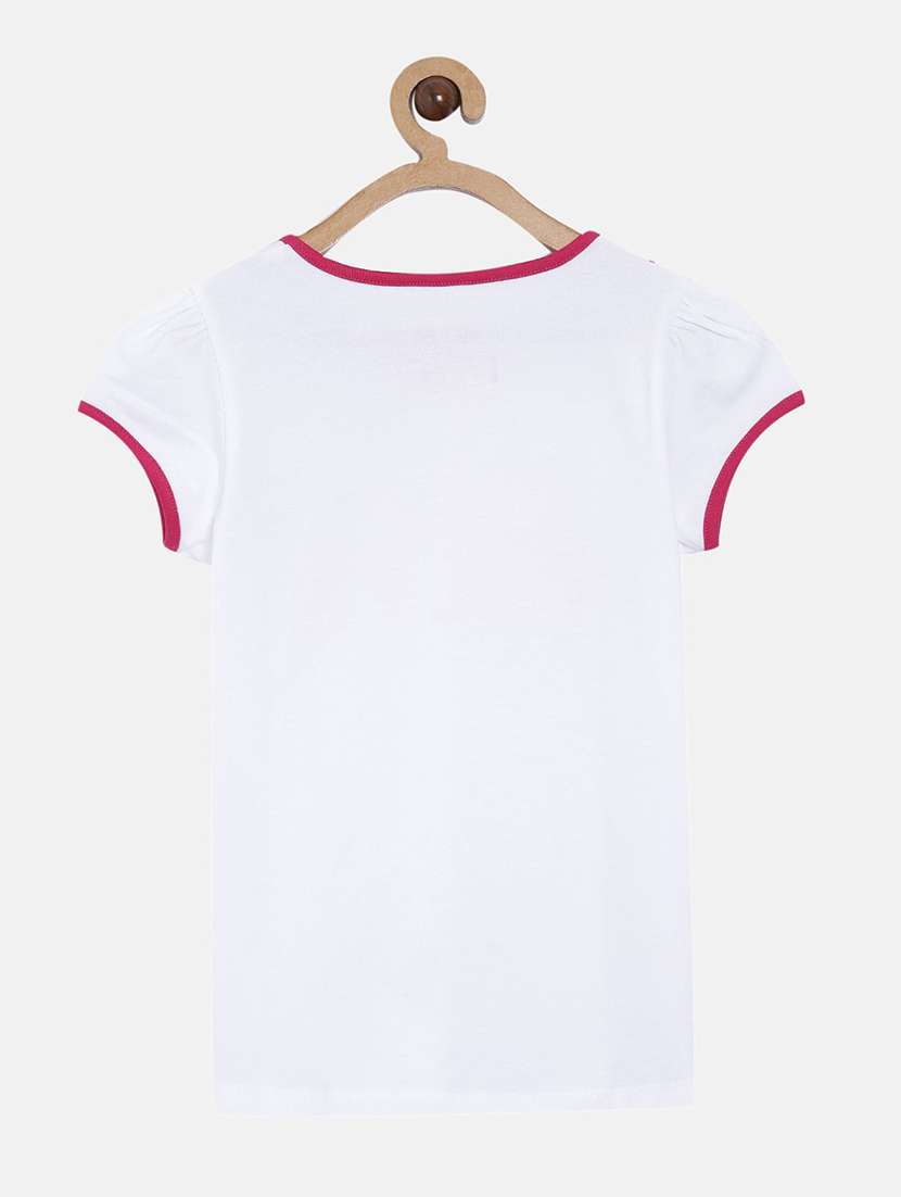 white printed round neck t-shirt - 18751033 -  Standard Image - 1