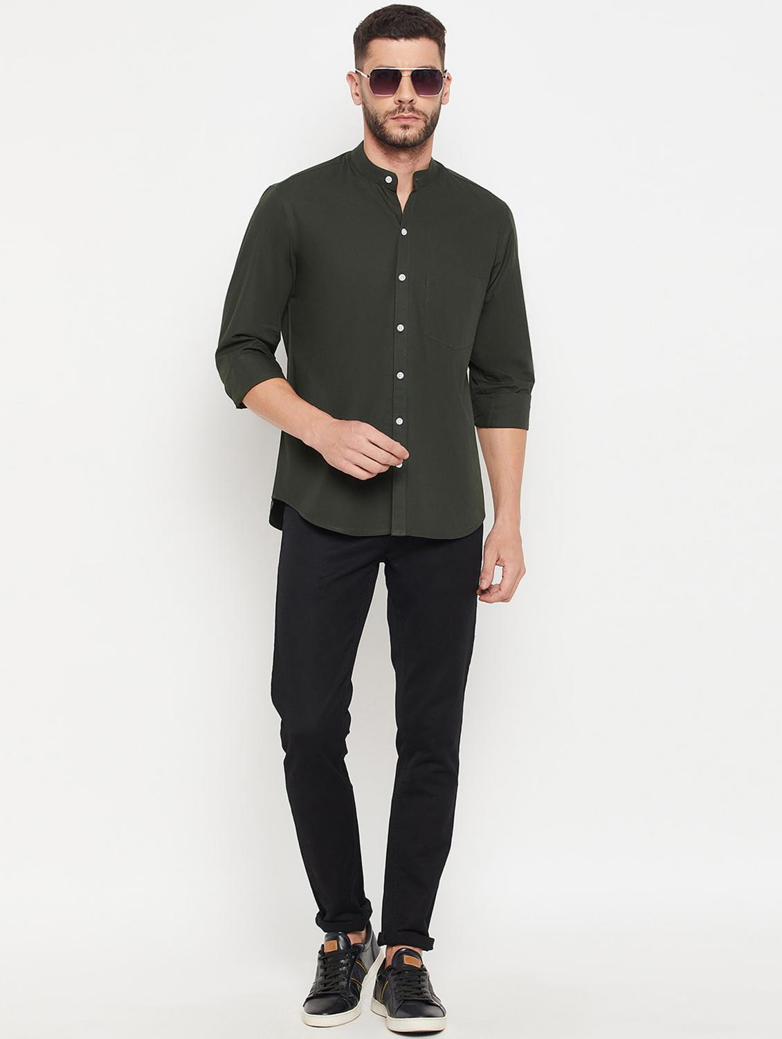 mens solid casual shirt - 18751069 - Standard Image - 4
