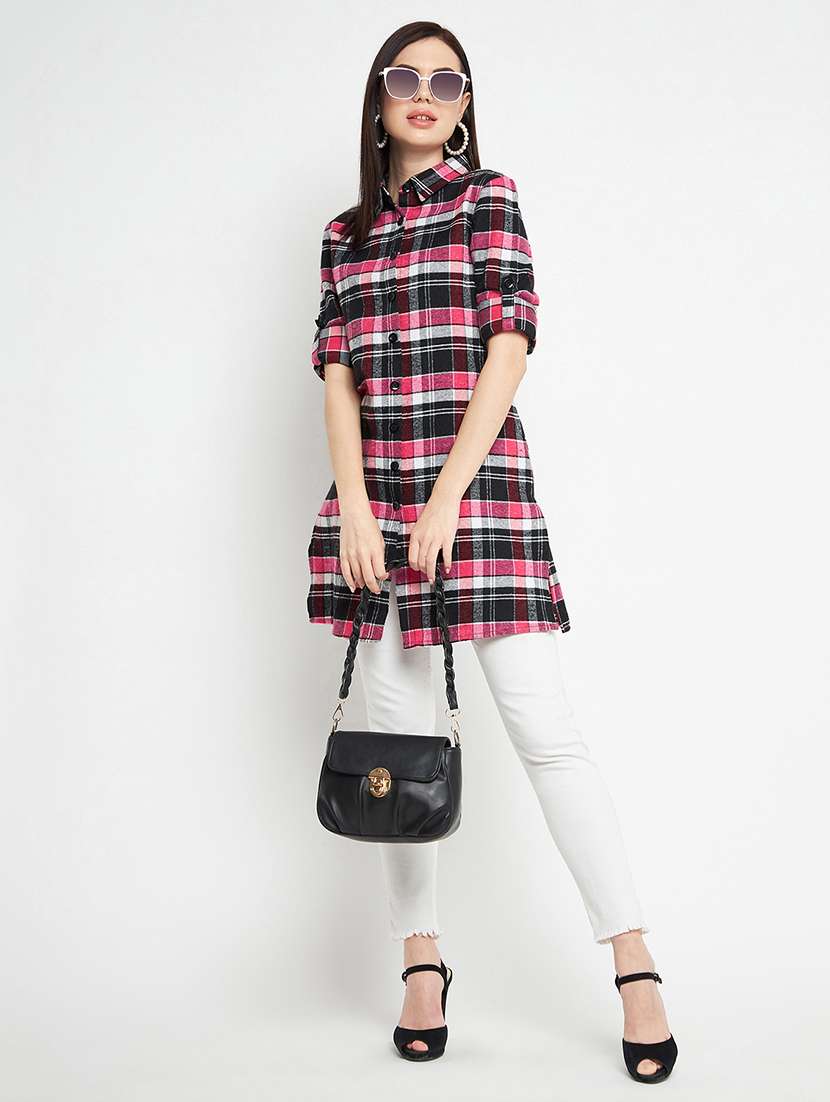 roll up sleeved tie & dye long shirt - 18753115 - Standard Image - 4