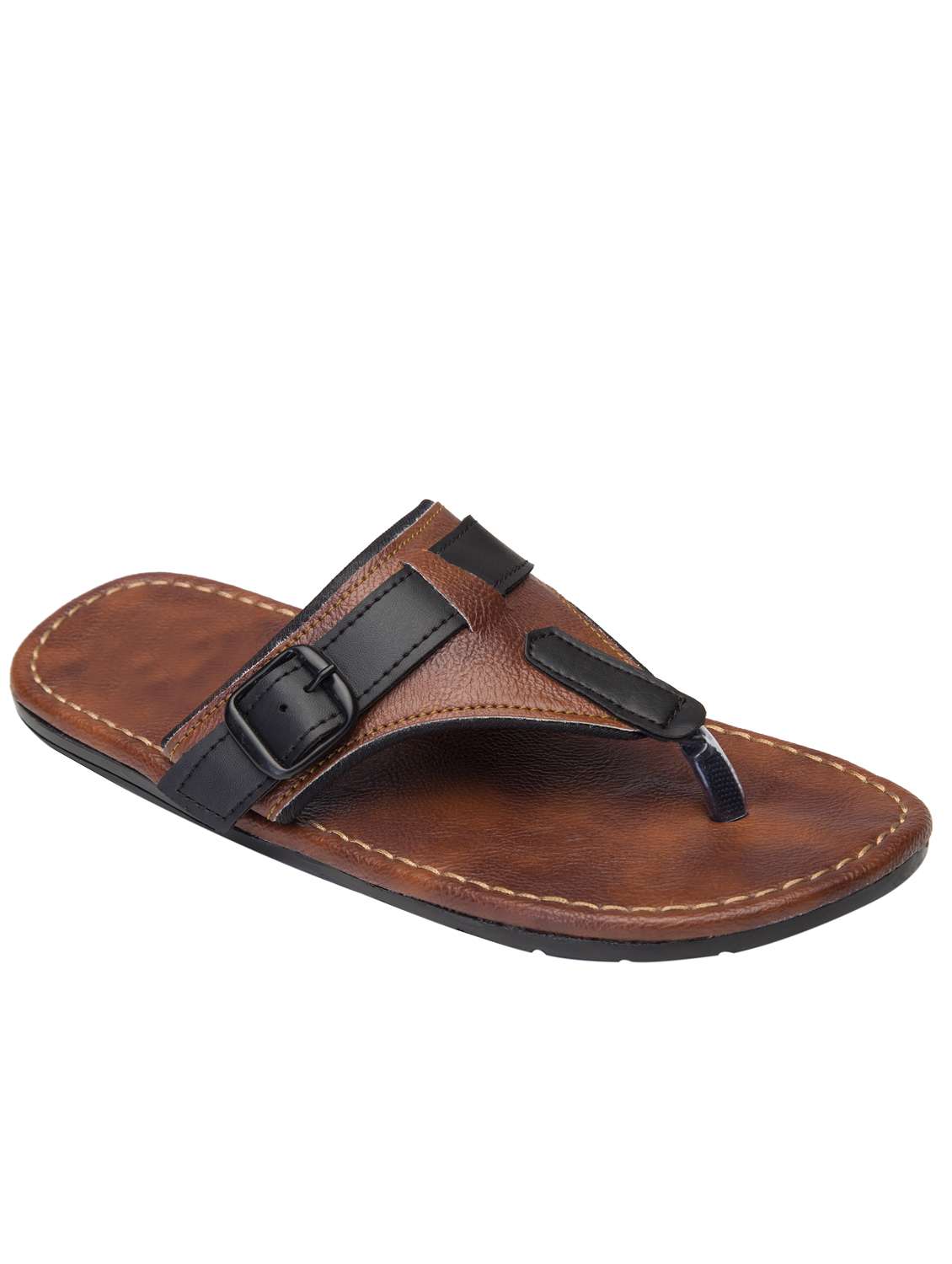tan slip on sandal