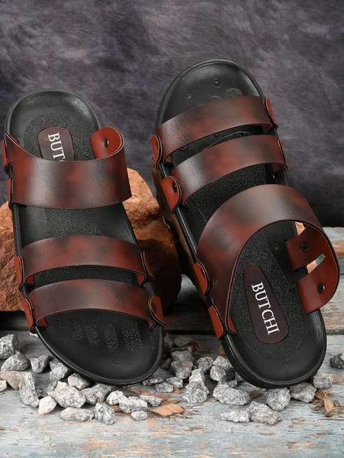 brown slip on sandal - 18754300 - Standard Image - 0