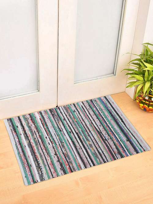 home mix colored rectangle shape cotton rug - 18757372 - Standard Image - 0