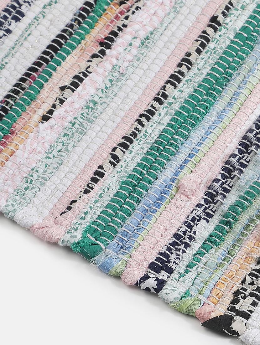 home mix colored rectangle shape cotton rug - 18757372 - Standard Image - 4
