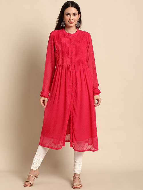 women's front slit kurta - 18757972 -  Standard Image - 0