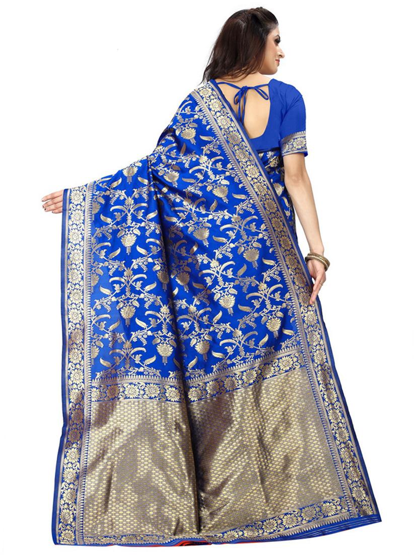 ethnic banarasi saree with blouse - 18758370 - Standard Image - 1