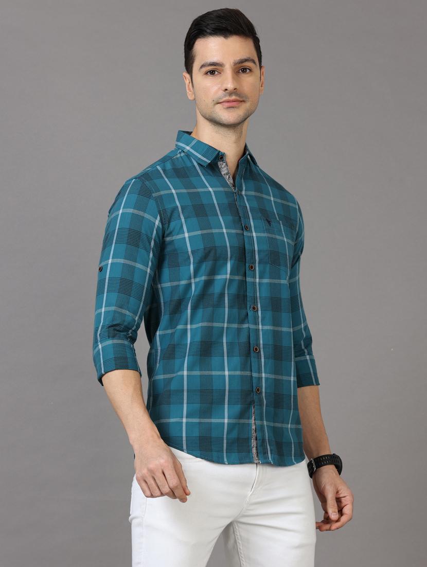 long sleeved checkered casual shirt - 18758747 -  Standard Image - 1