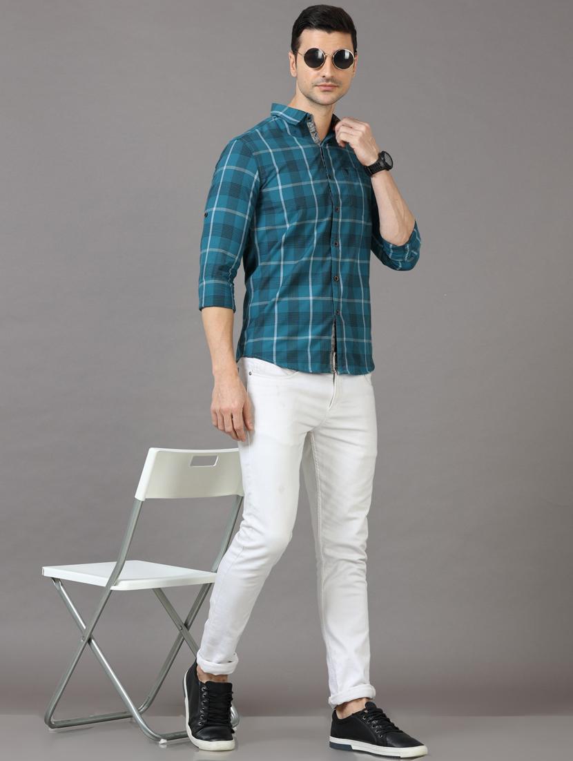 long sleeved checkered casual shirt - 18758747 - Standard Image - 4