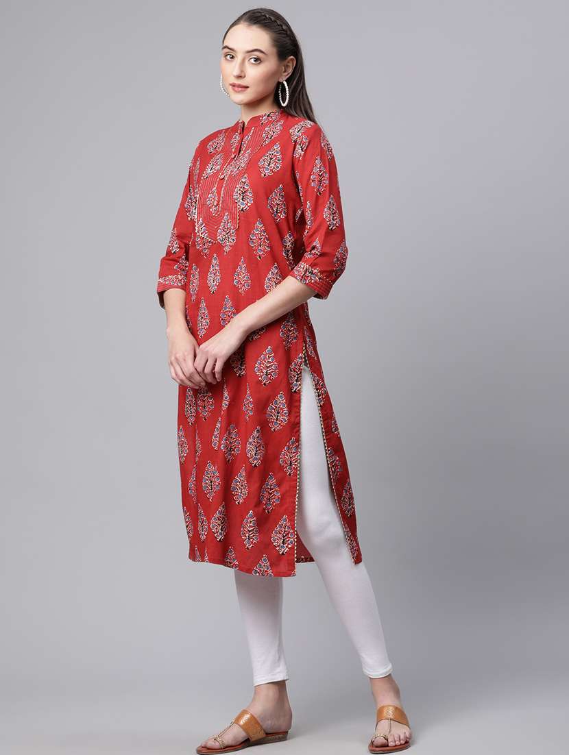 women's straight kurta - 18758799 -  Standard Image - 1