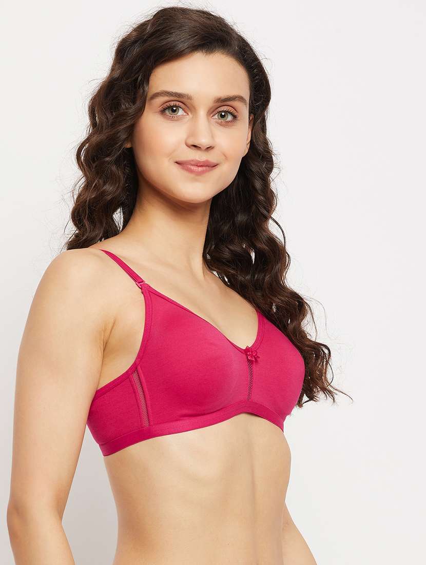 red cotton regular bra - 18758821 -  Standard Image - 1