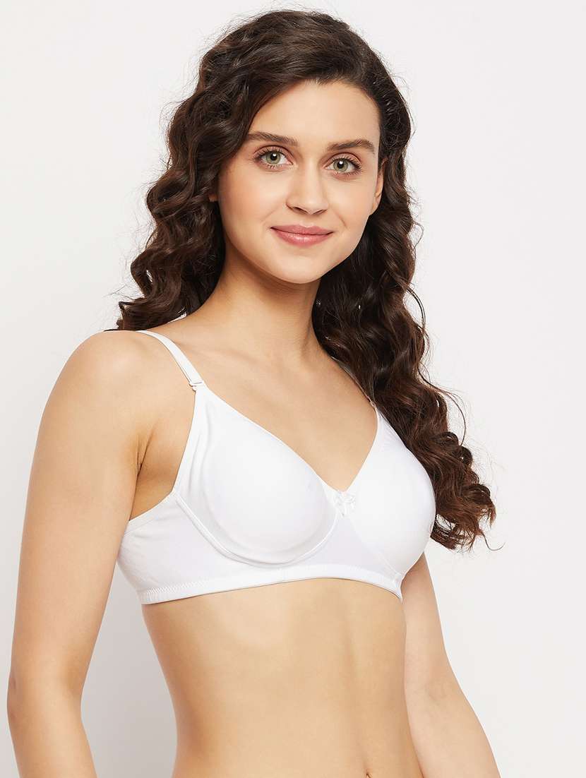white cotton regular bra - 18758828 -  Standard Image - 1