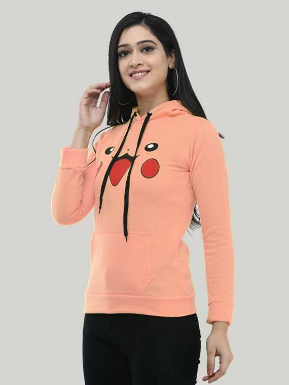 hooded neck graphic sweatshirt - 18760572 - Standard Image - 1