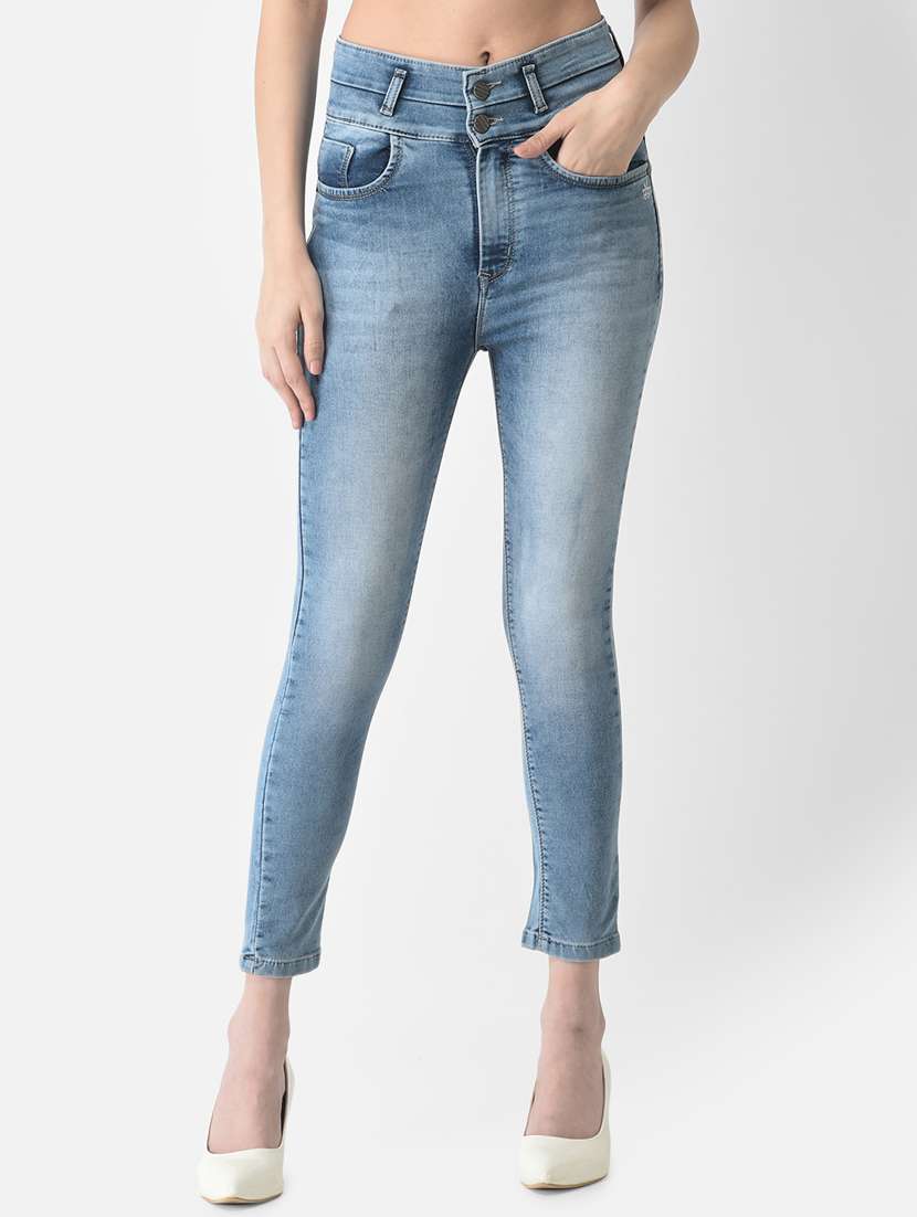 women's plain skinny fit jeans