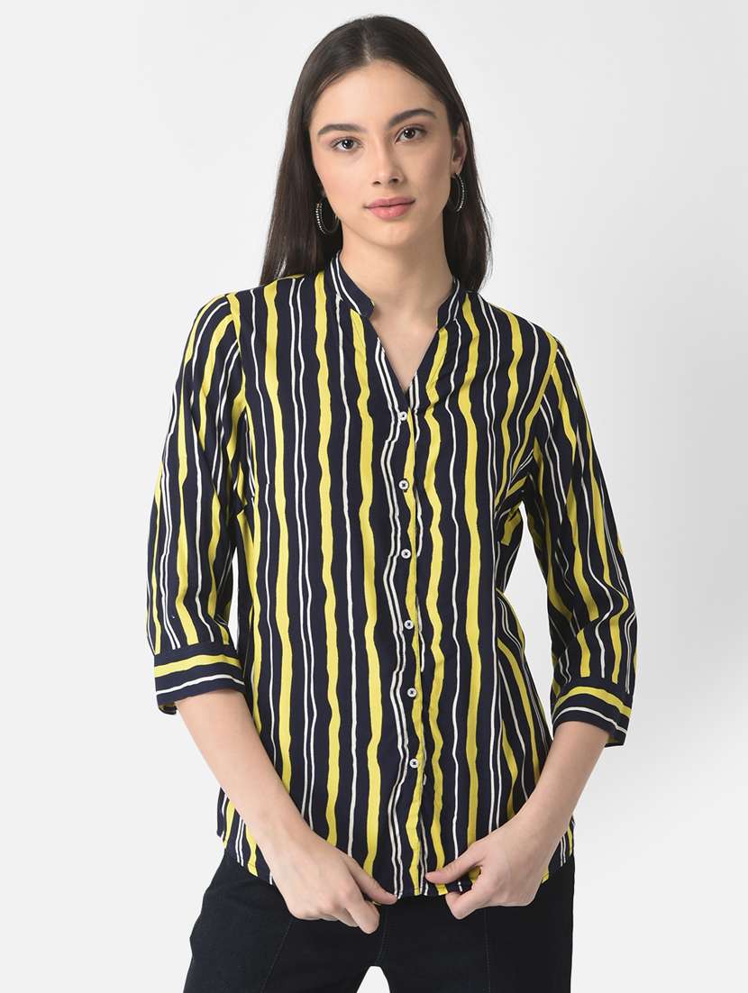 multi colored viscose regular shirt