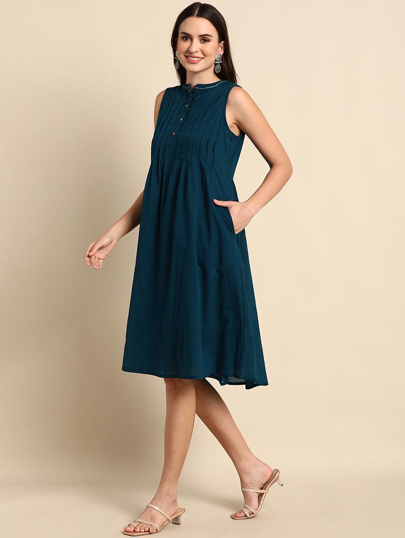 women's solid dress - 18765310 - Standard Image - 1