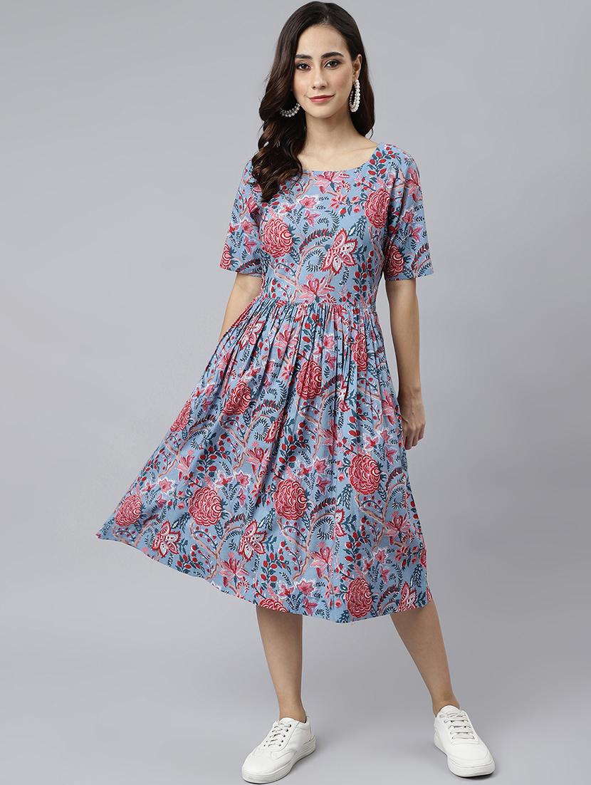 women's fit & flare floral dress - 18765339 -  Zoom Image - 0